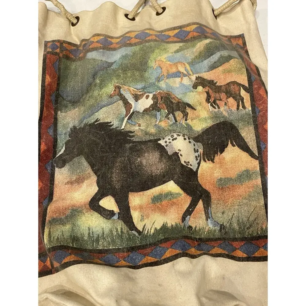 vintage Las Olas. canvas drawstring bag